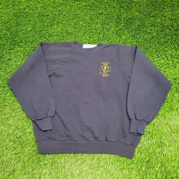 Vintage 80s Connecticut Jaycees Sweatshirt Women Large 21x21 - Picture 1 of 12